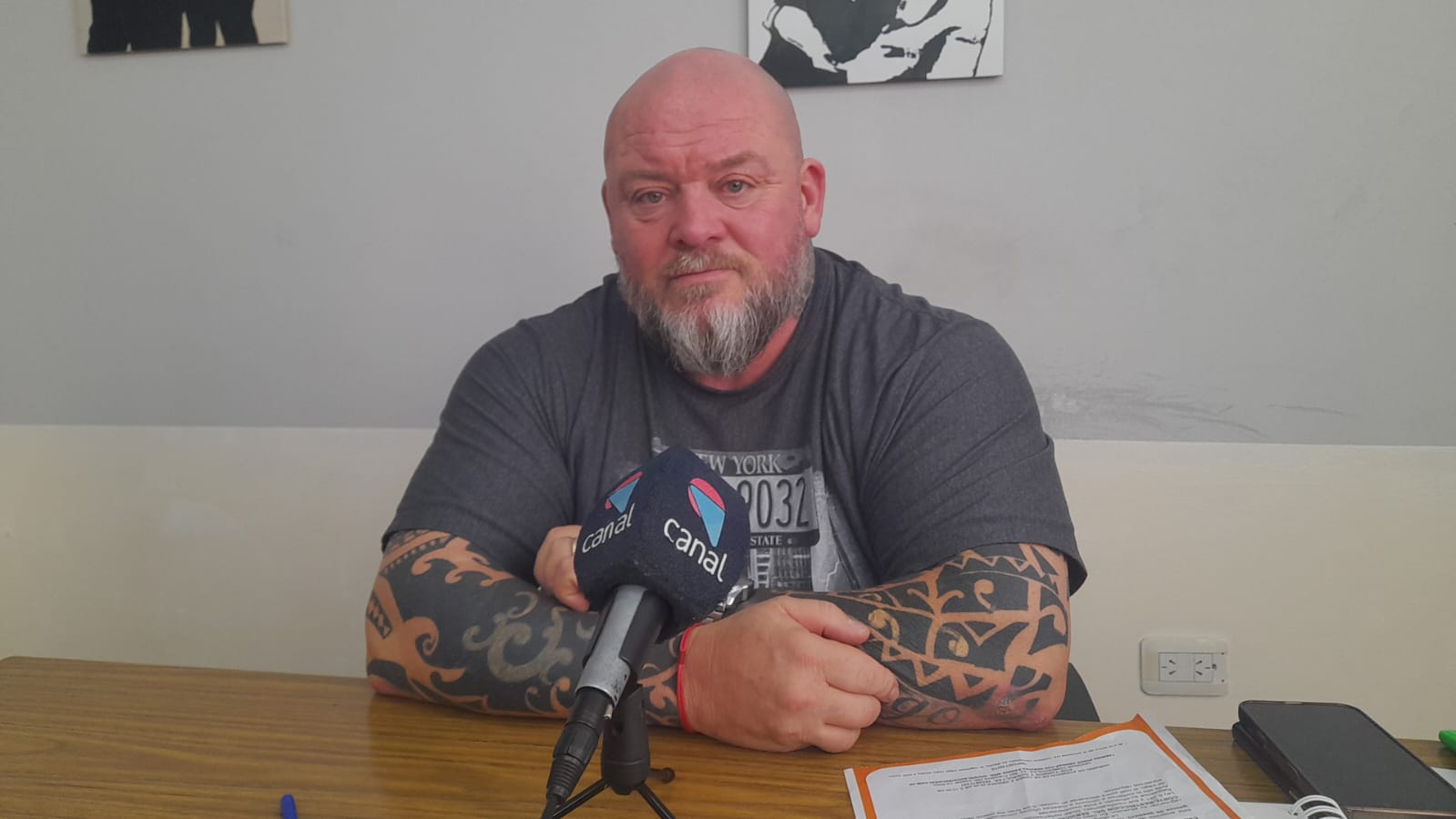 Sebastián Di Fiori, integrante de la CGT La Rioja, en una entrevista para Canal sobre la movilización nacional